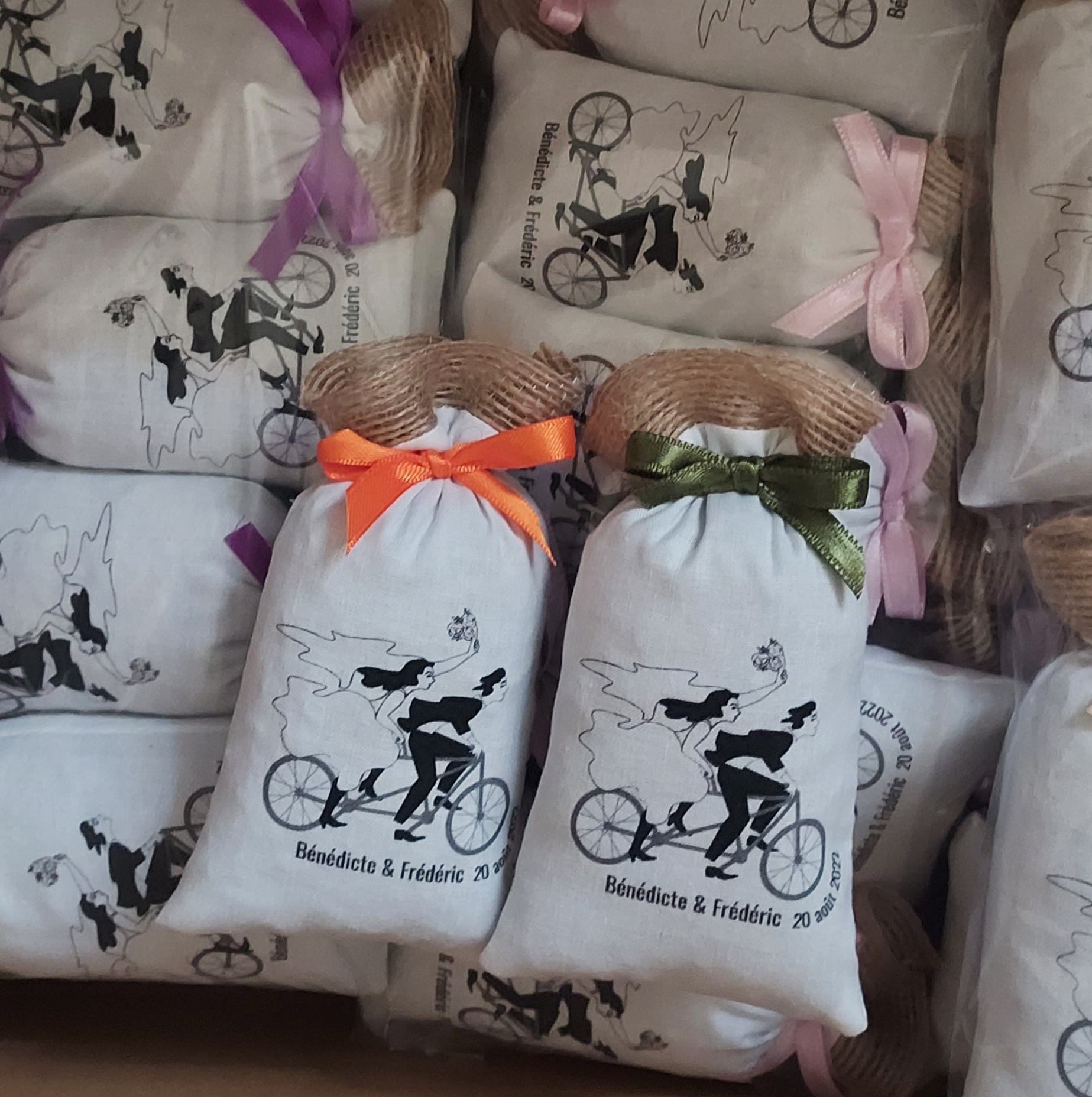 Cadeau d invités Sachet de lavande personnalisé