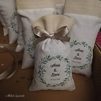 Cadeaux d'invités Sachets de lavande personnalisés