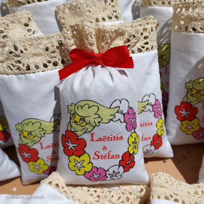 Sachet de lavande personnalisé mariage Sachet de lavande personnalisé mariage