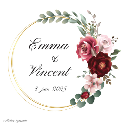 Maquette Sachet de lavande mariage Maquette Sachet de lavande pour mariage