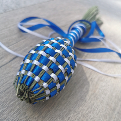 Fuseau de lavande de Provence bicolore, ruban Bleu et Blanc Fuseau de lavande de Provence bicolore, ruban Bleu et Blanc