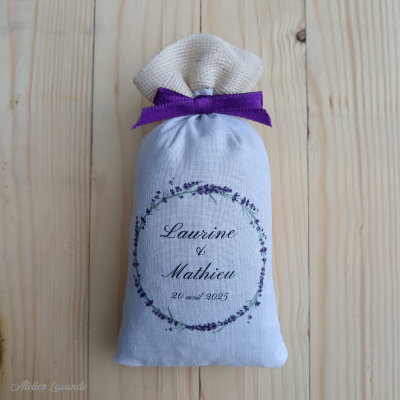 Sachet de lavande personnalisé mariage Sachet de lavande personnalisé mariage