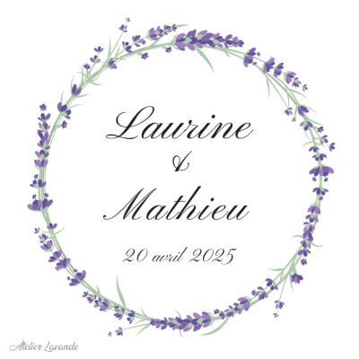 Maquette Sachet de lavande mariage Maquette Sachet de lavande pour mariage