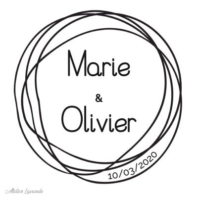 Maquette Sachet de lavande mariage Maquette Sachet de lavande pour mariage