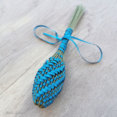 Fuseau de lavande de Provence ruban Turquoise Fuseau de lavande de Provence ruban Turquoise