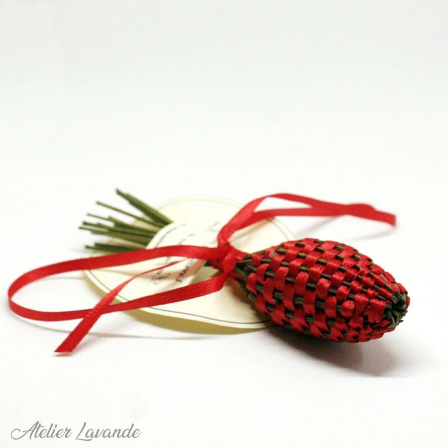 Mini fuseau de lavande, ruban Rouge Mini fuseau de lavande, ruban Rouge