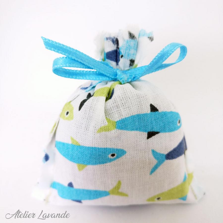 Sachet de lavande déco motif enfantin référence Sardine Sachet de lavande déco motif enfantin référence Sardine