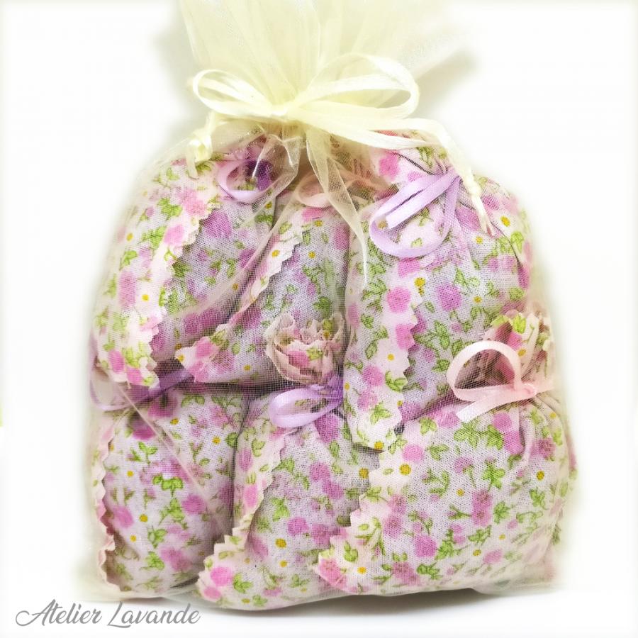 6 Sachets de lavande déco motif floral référence Charlotte 6 Sachets de lavande déco motif floral référence Charlotte