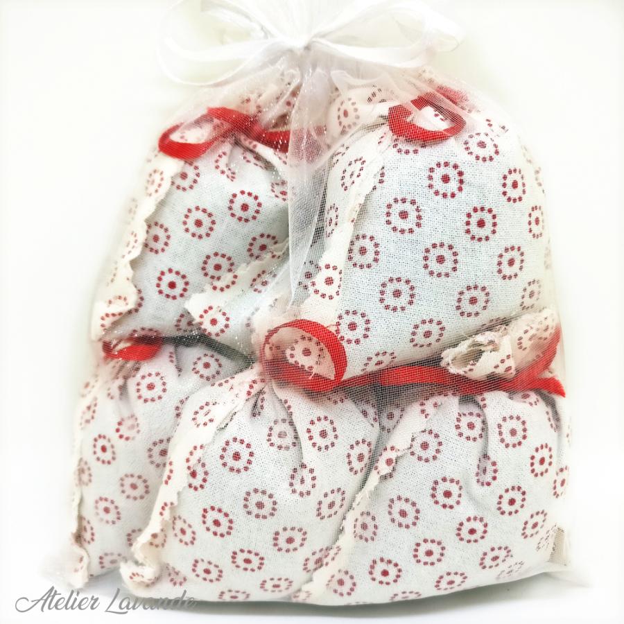 6 Sachets de lavande déco motif géométrique référence Liberty 6 Sachets de lavande déco motif géométrique référence Liberty